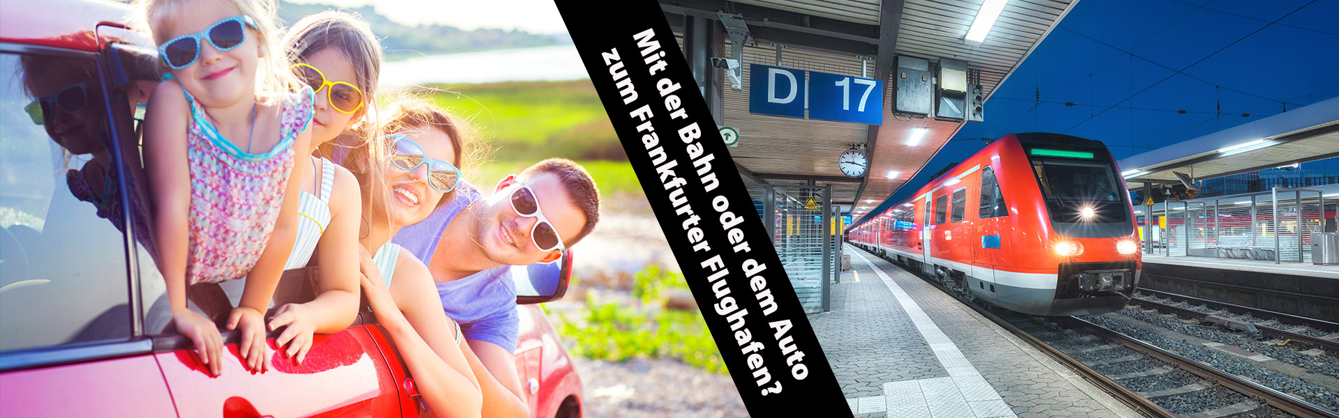 Mit der Bahn oder dem Auto zum Frankfurter Flughafen?